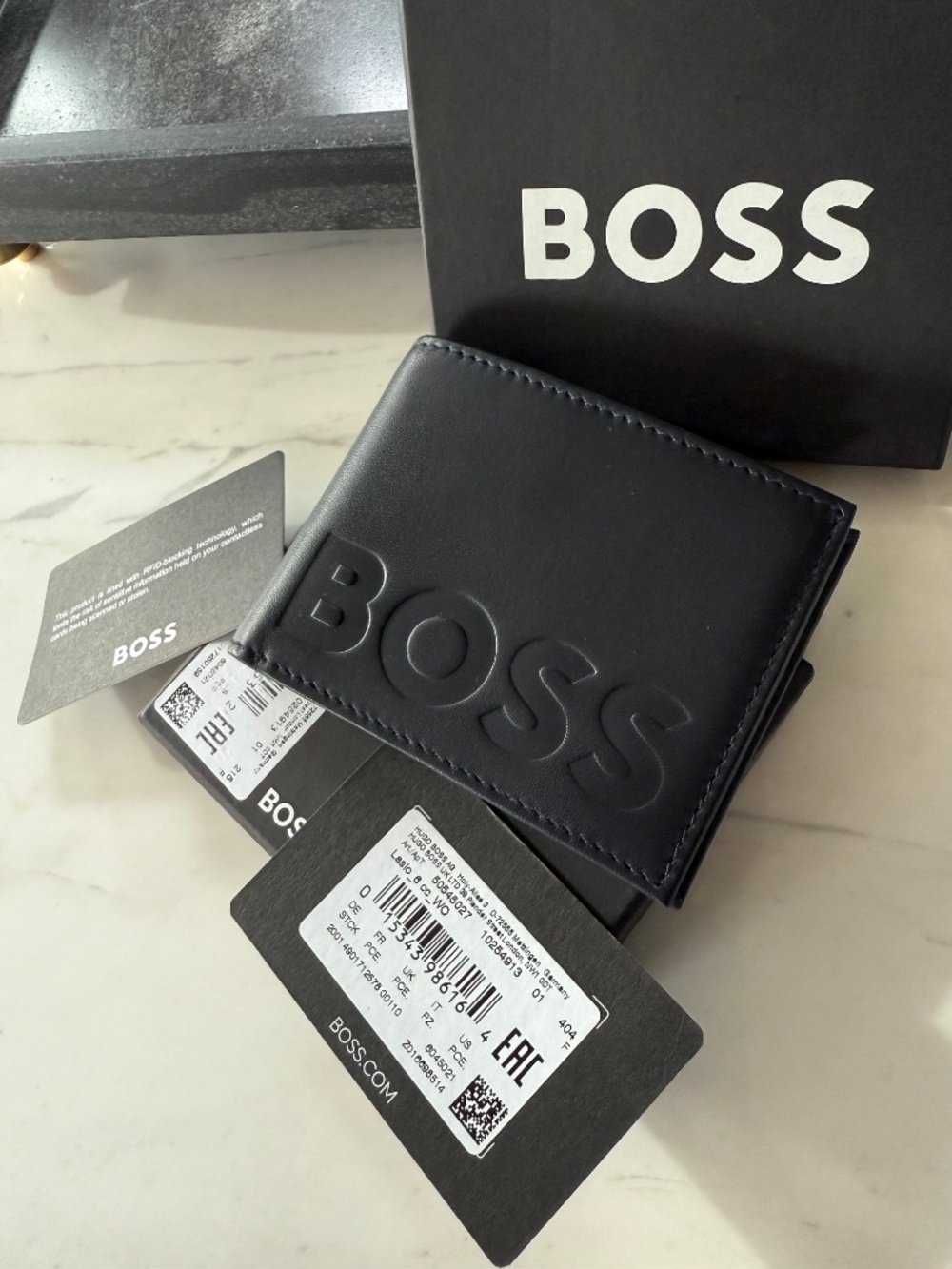 New Hugo Boss Laslo Leather Bifold Wallet - Picture 11 of 12